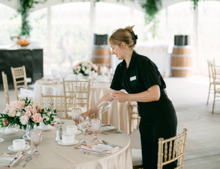 A Vintage Hotels wedding planner working.