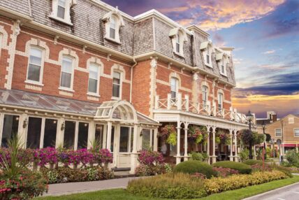 Summer evenings on the patio outside of Churchill Lounge in Niagara-on-the-Lake.