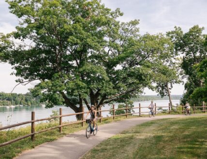 Biking through the parks in Niagara-on-the-Lake.