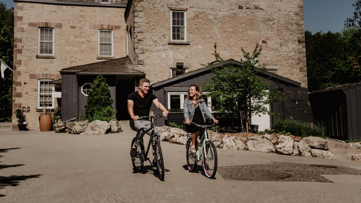 A couple exploring Caledon, Ontario while staying at Millcroft Inn & Spa.