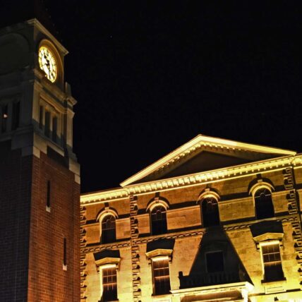 A Ghost Walking tour through Niagara-on-the-Lake at night.