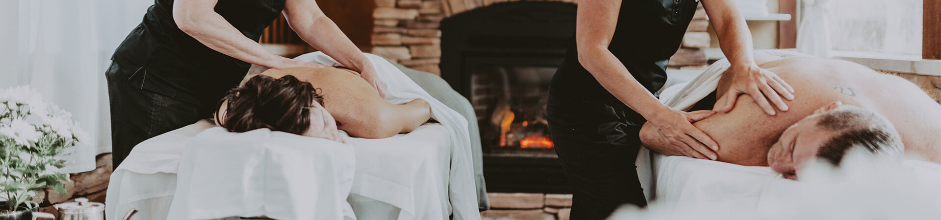 Couple's massage at 100 Fountain Spa at the Pillar & Post Hotel in Niagara-on-the-Lake