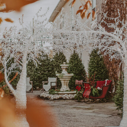 Christmas Garden at Inn On The Twenty in Jordan Village Ontario