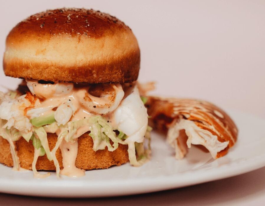 Inn On The Twenty's Shrimp Lobster Burger Recipe | Vintage Hotels