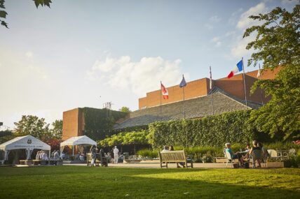 The outside of the Shaw Festival Theatre in Niagara-on-the-Lake.