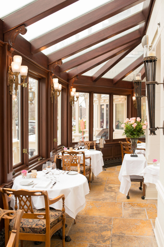 Dining space at Noble Restaurant in Niagara on the Lake