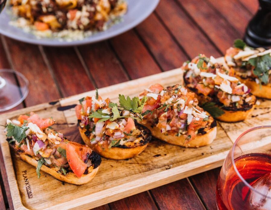 Vintage Hotel’s Rustic Crostini with Heirloom Tomato Relish from Noble Restaurant at Prince of Wales.