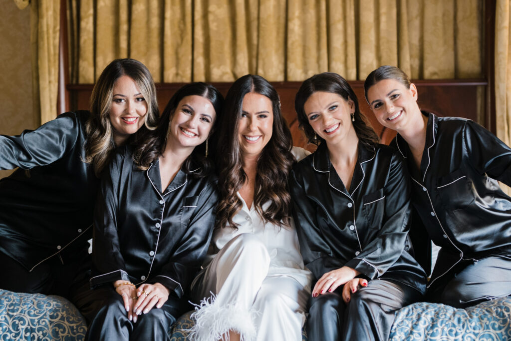 Bride and bridesmaids getting ready at Prince of Wales in Niagara-on-the-Lake