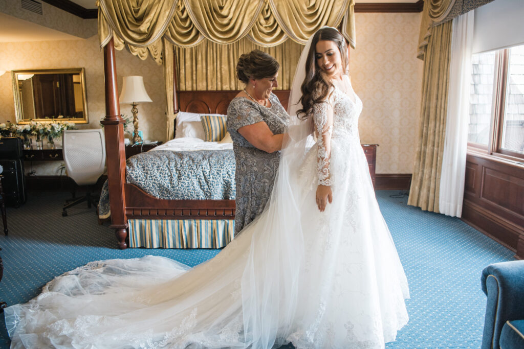 Bride getting ready at Prince of Wales