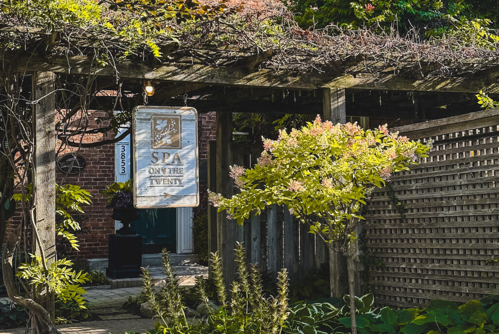 The private garden at Spa On The Twenty