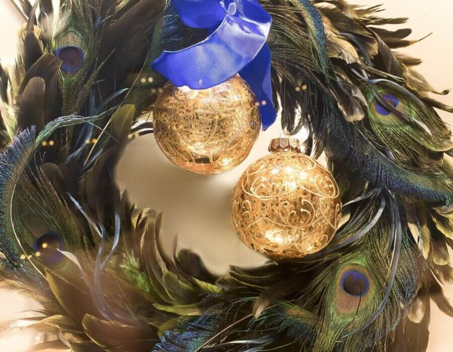 Holiday Peacock Wreath