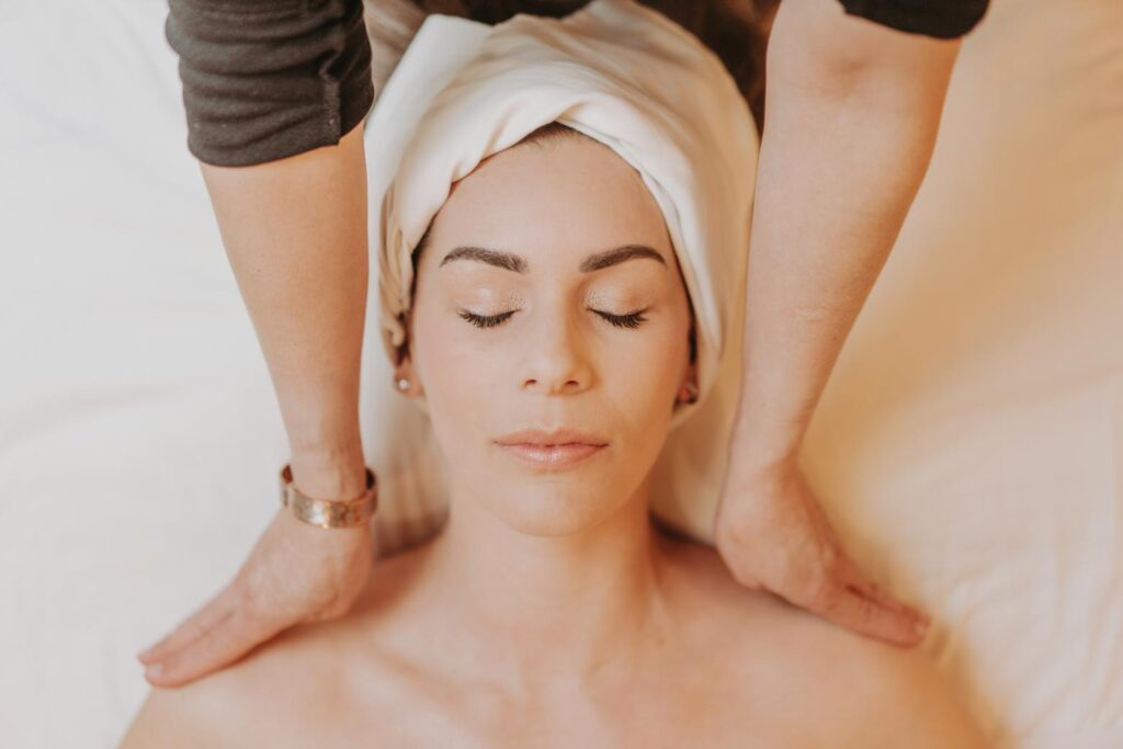 A guest receiving Yon-Ka's Classic exfoliating facial at the Secret Garden Spa in Niagara-on-the-Lake.