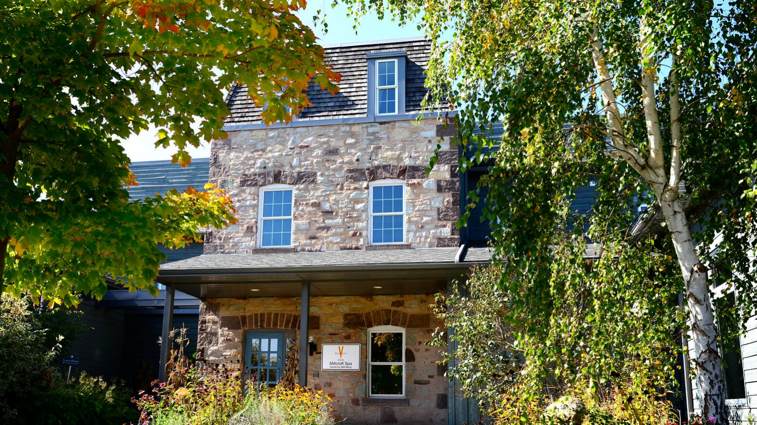 The entrance to Millcroft Spa in Caledon, Ontario.