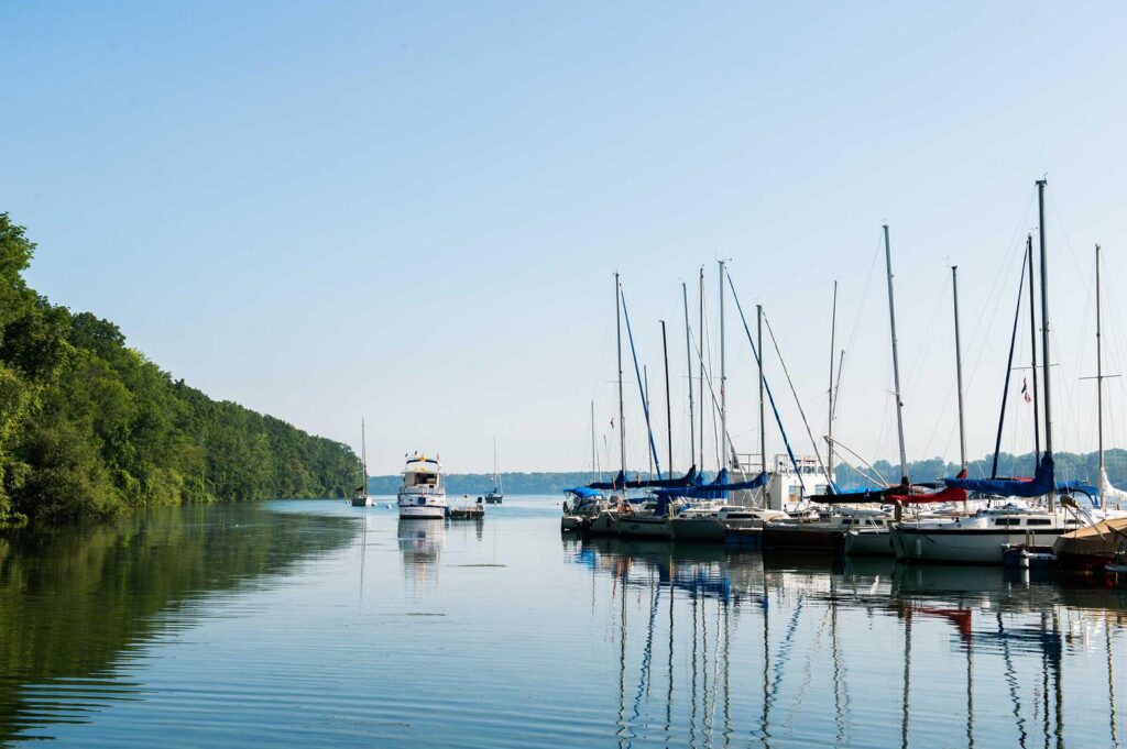 The Niagara-on-the-Lake waterfront harbour.