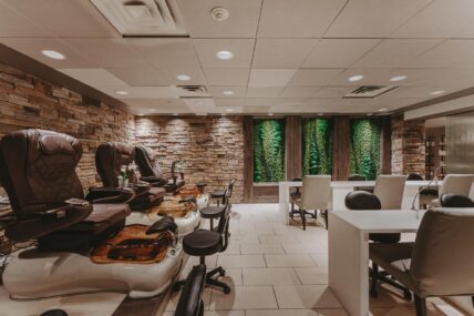 Spa manicures and pedicured offered at 100 Fountain Spa during a team-building retreat in Niagara-on-the-Lake.