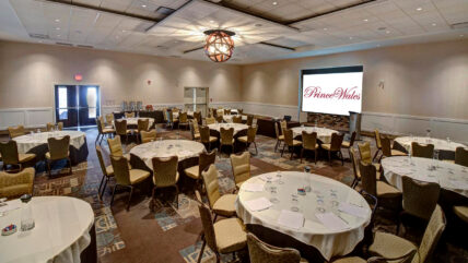 The Royal Cambridge conference room inside the Prince of Wales hotel in Niagara-on-the-Lake.